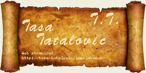 Tasa Tatalović vizit kartica